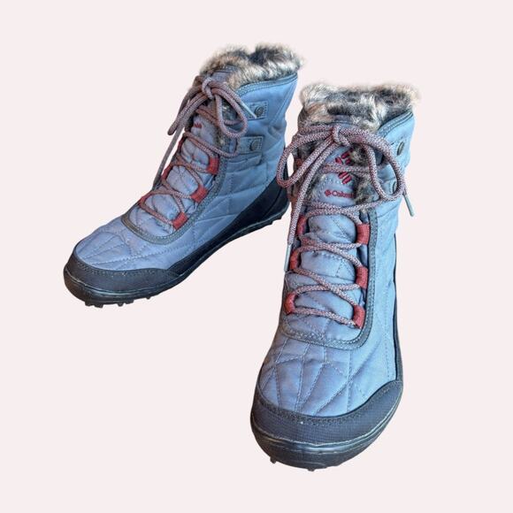 Columbia Minx Shorty III Waterproof Fur Trimmed Lightweight Snow Bootie size 8.5 - Picture 13 of 16